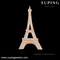 00045-xuping moda subiu ouro broche de forma torre Eiffel